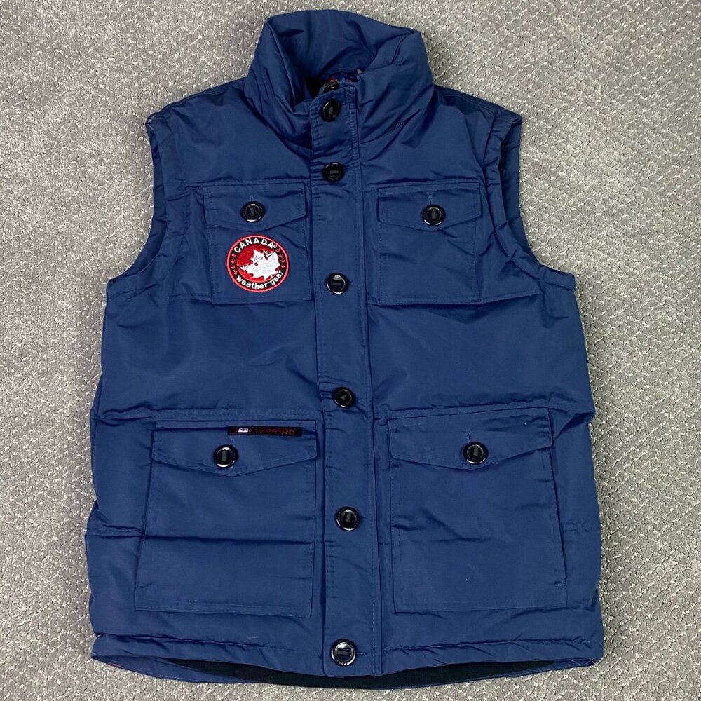 Canada Weargear Vest Boy's Youth XL 18/20 Blue Puffer